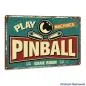 Preview: Blechschild Pinball Machines Game Room, Design 3
