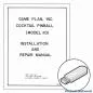 Preview: Cocktail Pinball Installation and Repair Manual