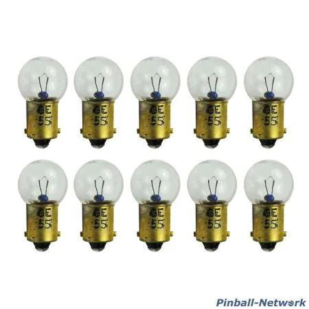 #55 Flipperlampe mit Bajonettsockel, 10er Pack