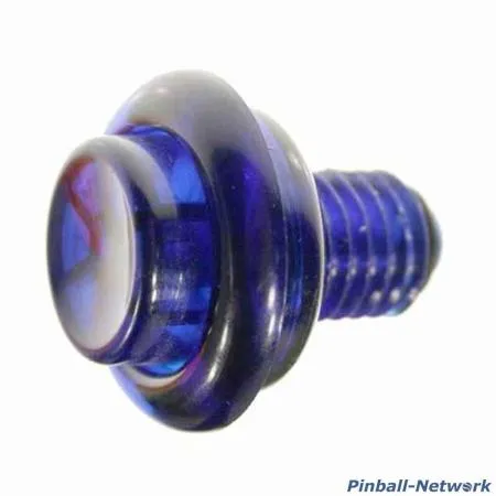 Flipperknopf blau transparent