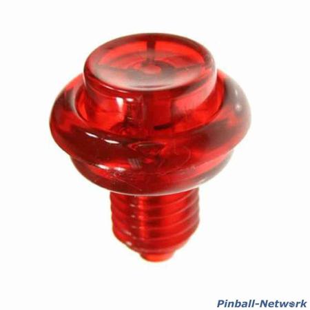 Flipperknopf rot transparent