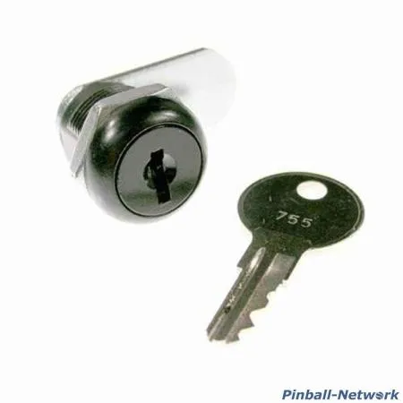 Schloss für Kassentür 7/8" (22,3 mm), schwarz