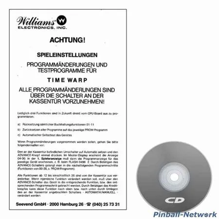 Time Warp Spieleinstellungen