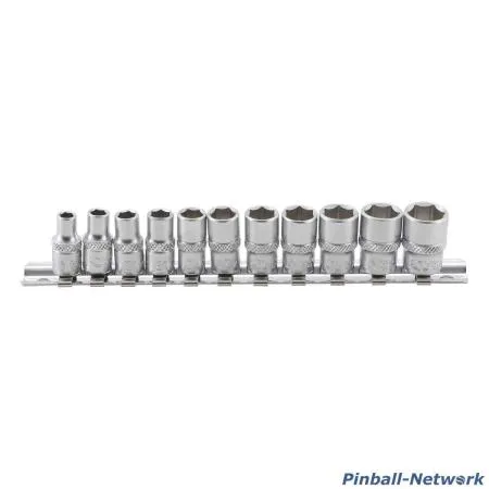 Zoll-Steckschlüsselsatz, 11 teilig