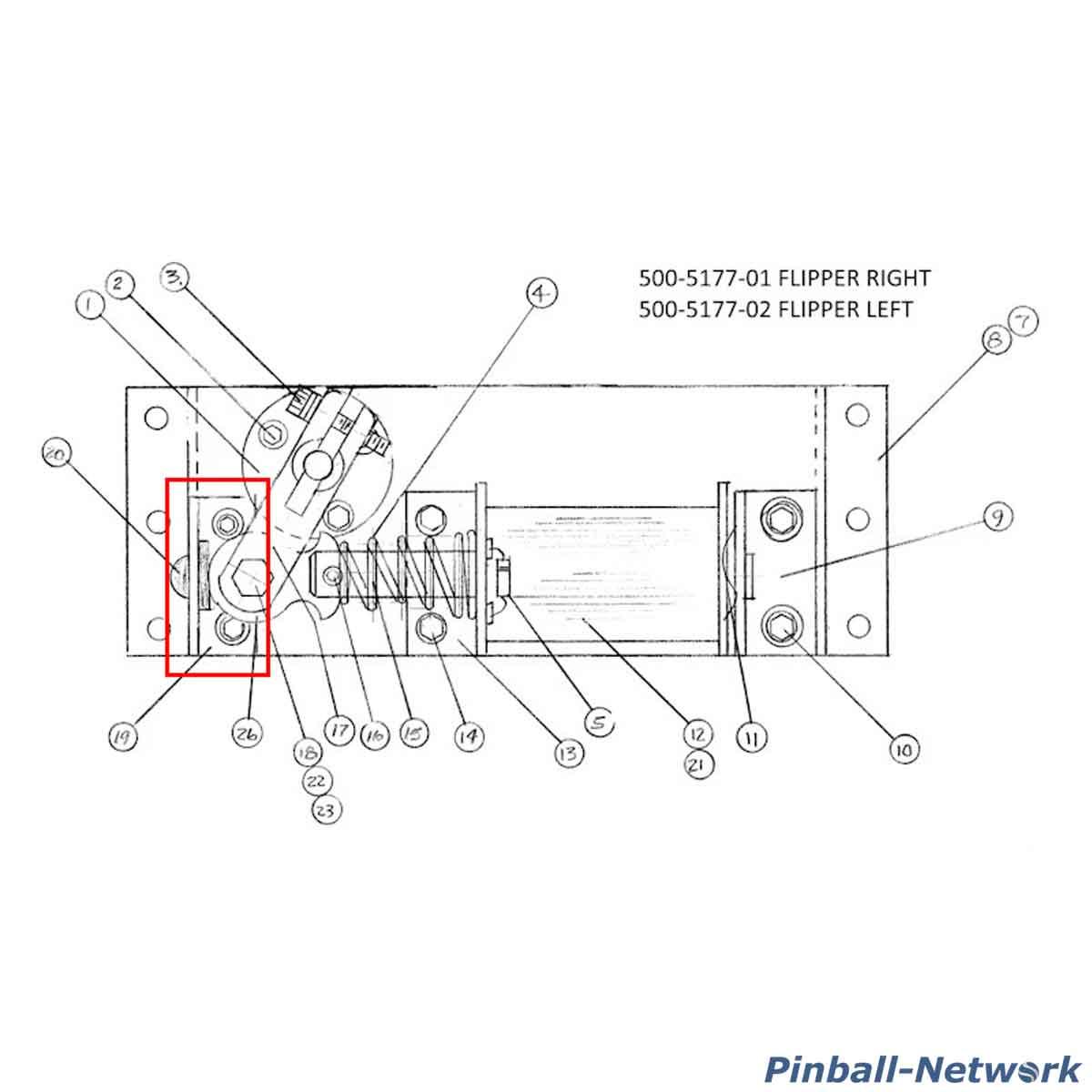 Anschlagwinkel Data East / Stern 535-5939-00