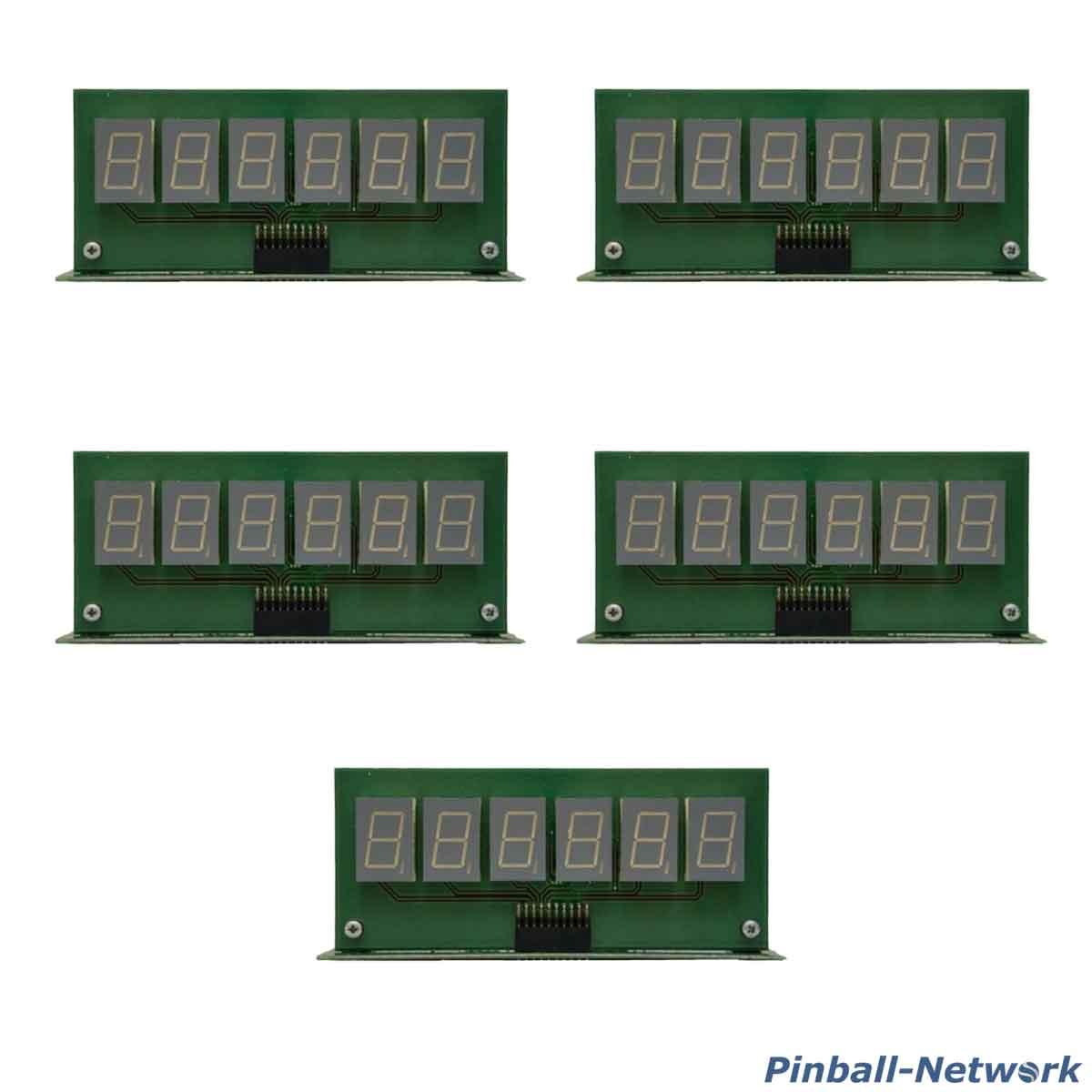 Display-Set 5x 6 stellig numerisch