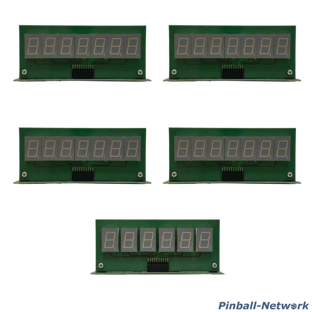 Display-Set 4x 7 stellig + 1x 6 stellig numerisch