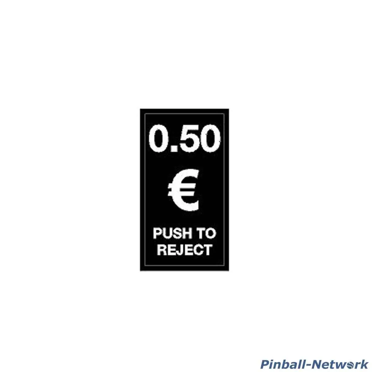 Geldeinwurfschild 50 Cent Aktion