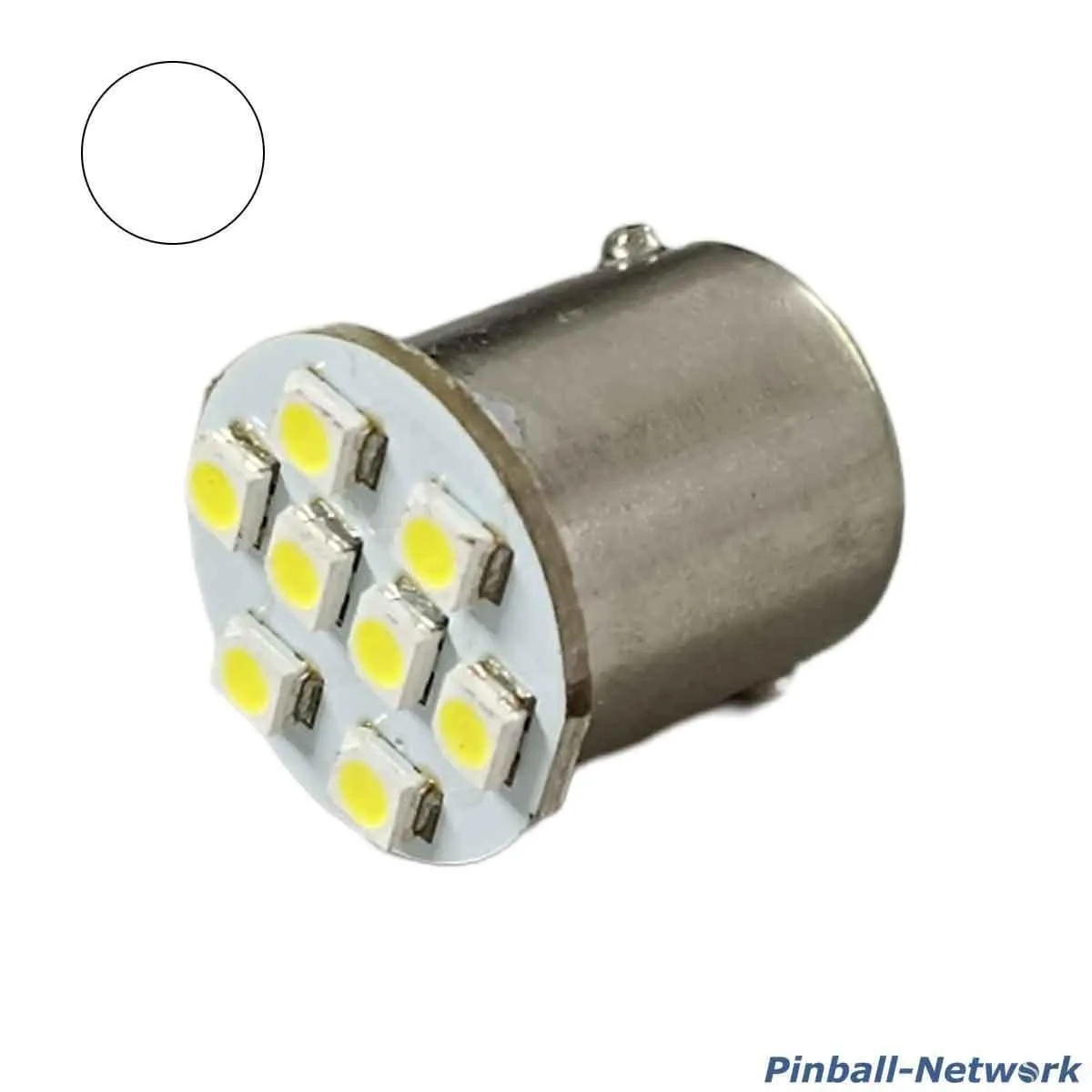 LED Flasherlampe BA15s, weiß