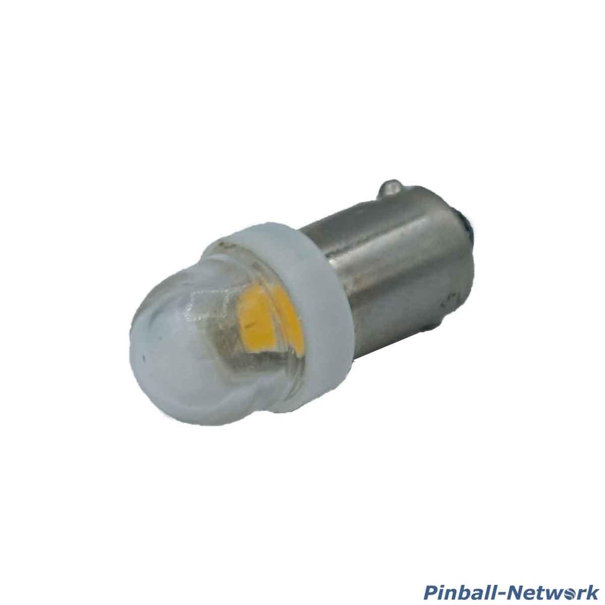 LED Flipperlampe BA9s, warmweiß klare Kappe