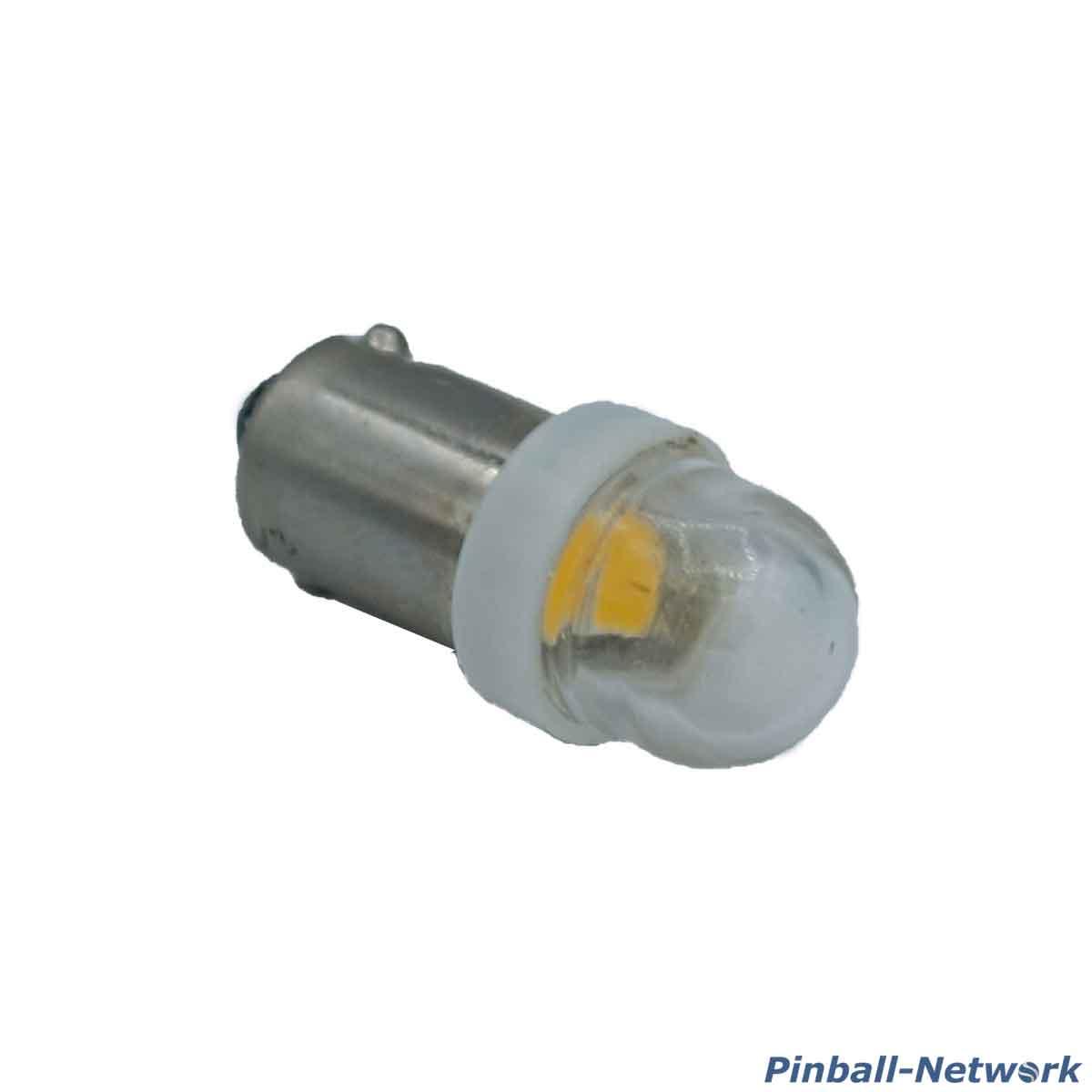 LED Flipperlampe BA9s, warmweiß klare Kappe