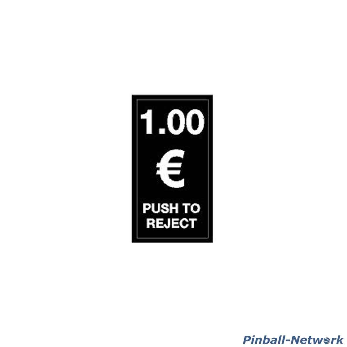 Münzeinwurfschild 1 Euro