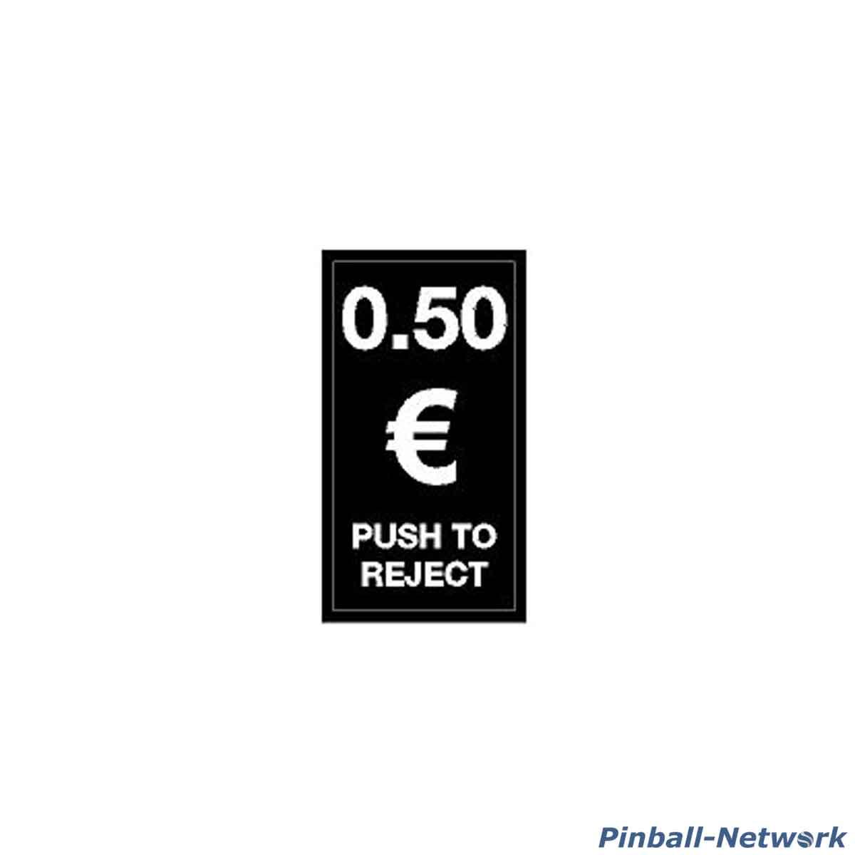 Münzeinwurfschild 50 Cent