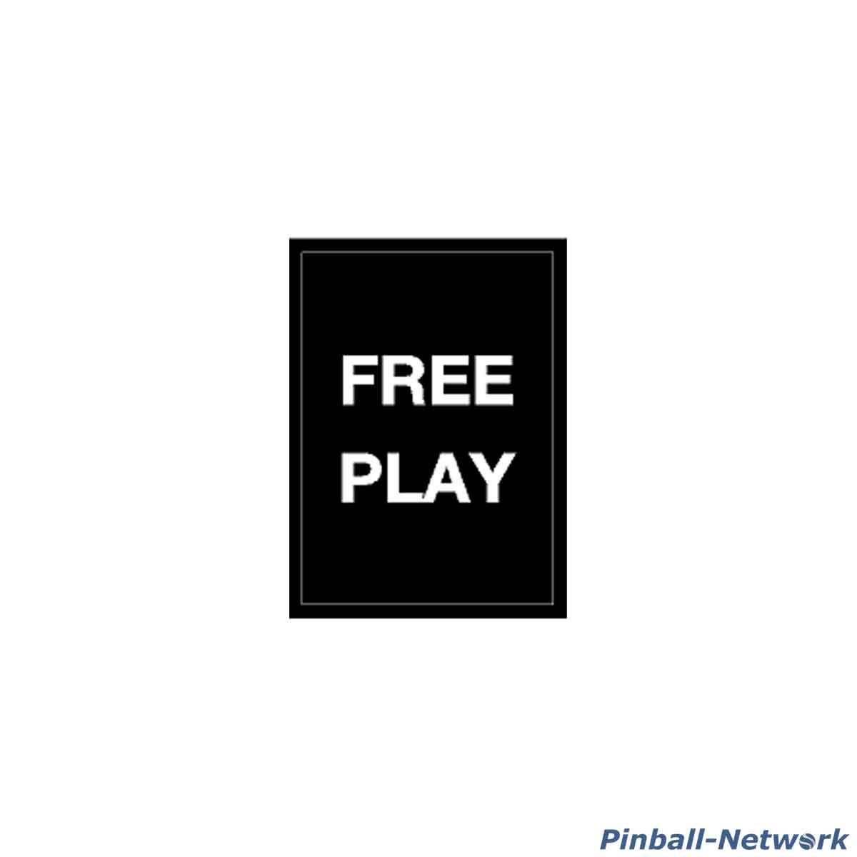 Münzeinwurfschild Free Play, breit