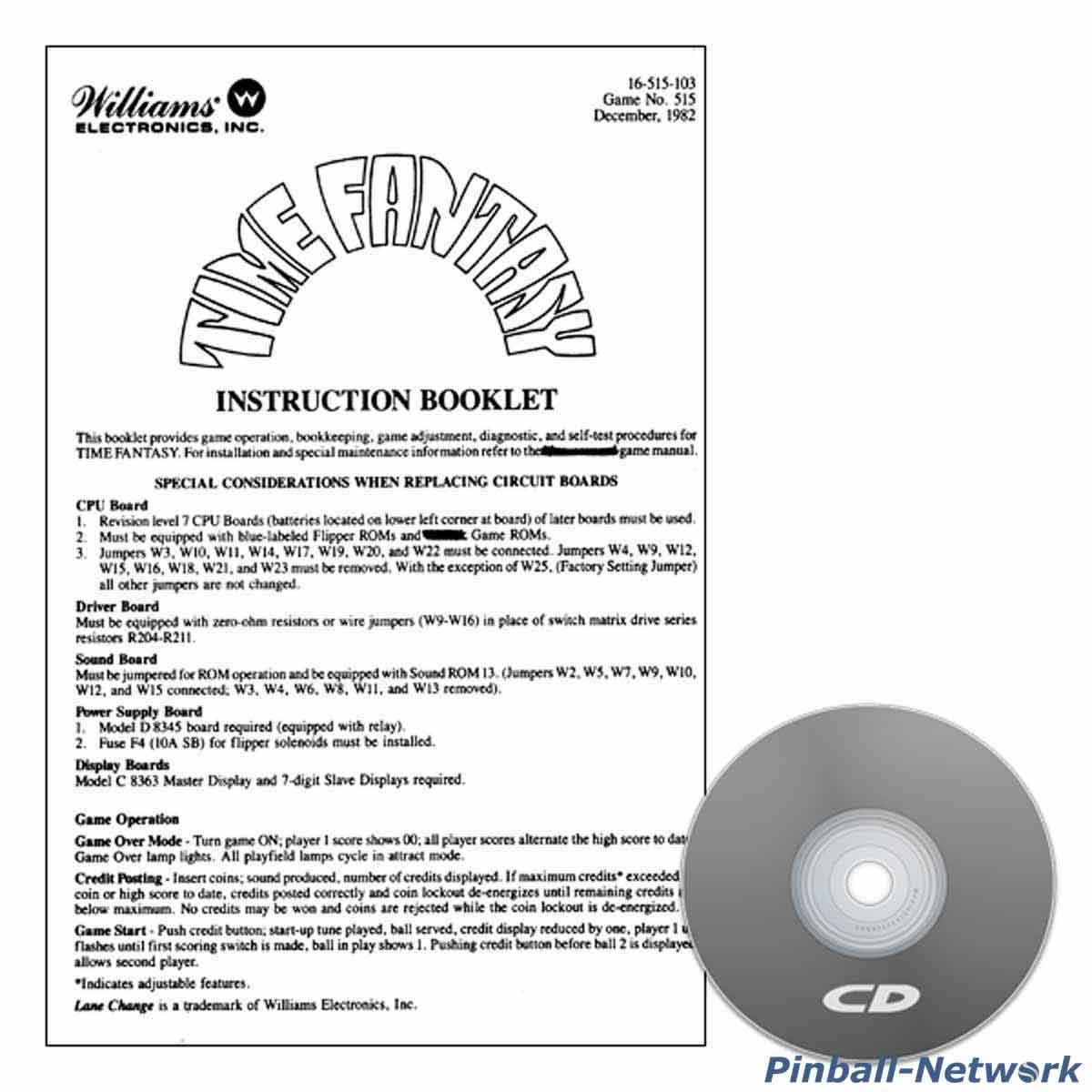Time Fantasy Instruction Booklet