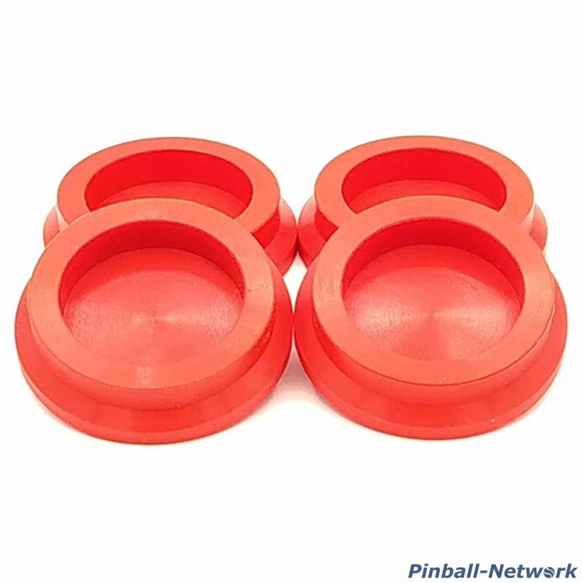 Untersetzer für Flipperfuß rot, 4er Set