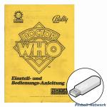Doctor Who Einstell- und Bedienungs-Anleitung