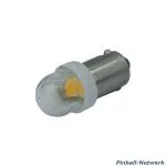 LED Flipperlampe BA9s, warmweiß klare Kappe