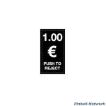Münzeinwurfschild 1 Euro