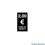 Münzeinwurfschild 2 Euro