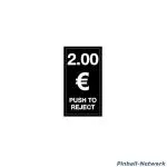 Münzeinwurfschild 2 Euro