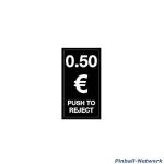 Münzeinwurfschild 50 Cent
