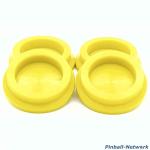 Untersetzer für Flipperfuß gelb, 4er Set