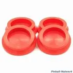 Untersetzer für Flipperfuß rot, 4er Set